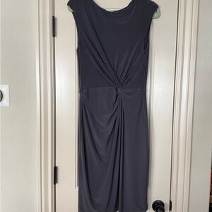 Lauren Ralph Lauren Grey Sleeveless Midi Dress